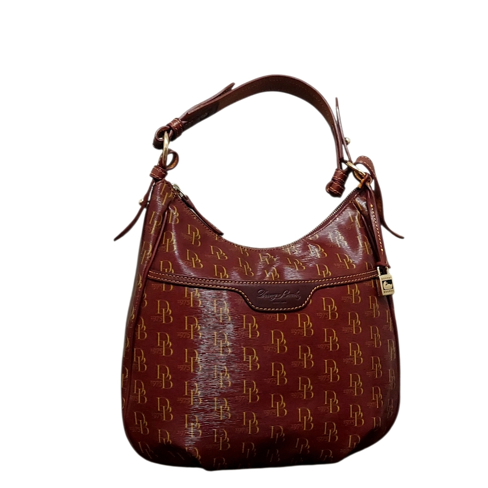 Dooney & Bourke North South Collins 1975 Shoulder Bag Reddish Brown EUC